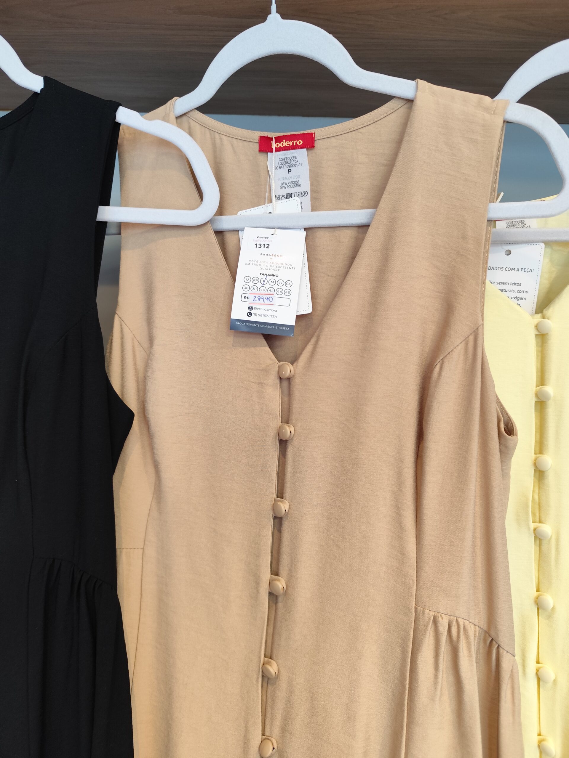 Vestido Simone Cáqui - Imagem 4