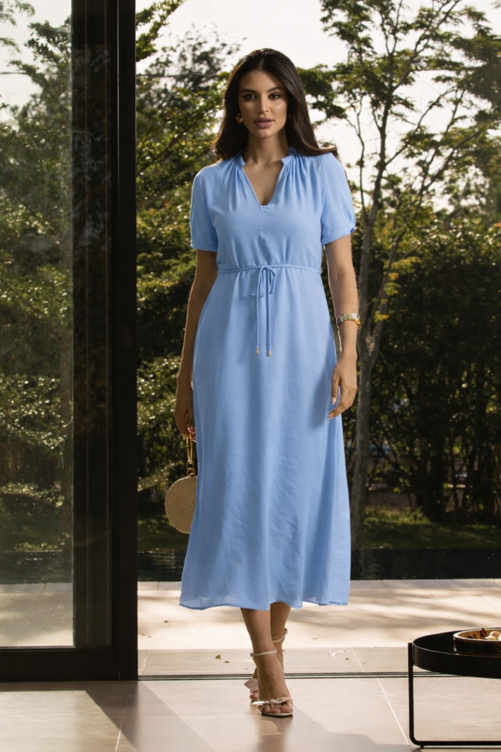 Vestido Lívia Azul Claro