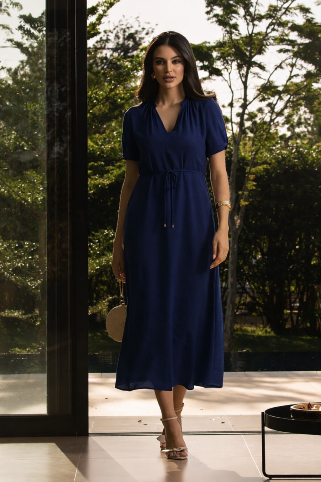 Vestido Lívia Azul Marinho