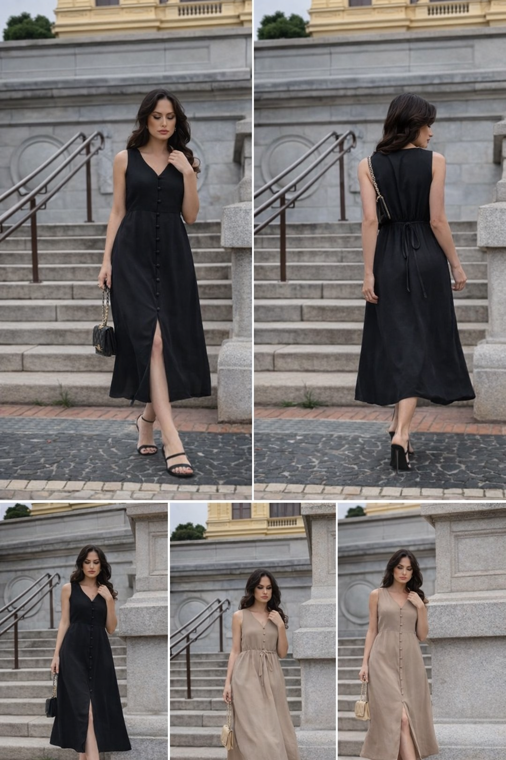 Vestido Simone Cáqui - Imagem 2