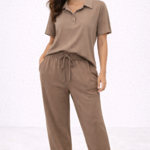 Conjunto de Moletom Caqui